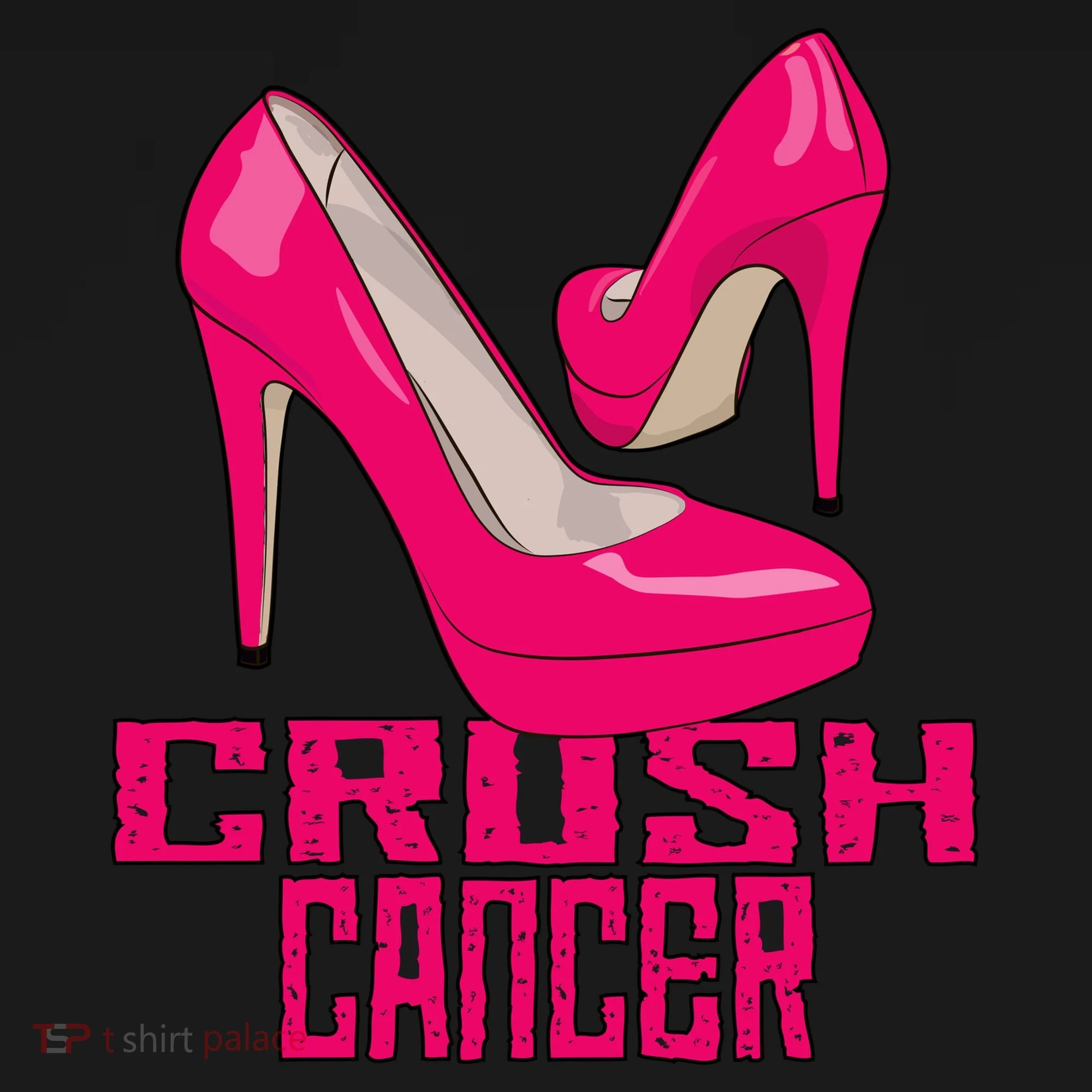 Crush Cancer With Pink Heels Toddler Hoodie