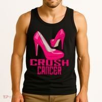 Crush Cancer With Pink Heels Tank Top thumb 3