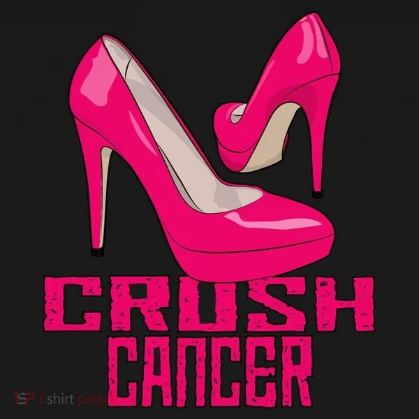 Crush Cancer With Pink Heels Toddler T-Shirt