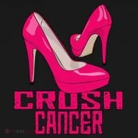 Crush Cancer With Pink Heels Women's T-Shirt thumb 6