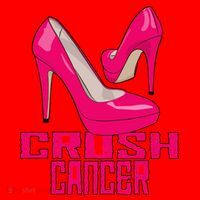 Crush Cancer With Pink Heels Santa Hat thumb 1