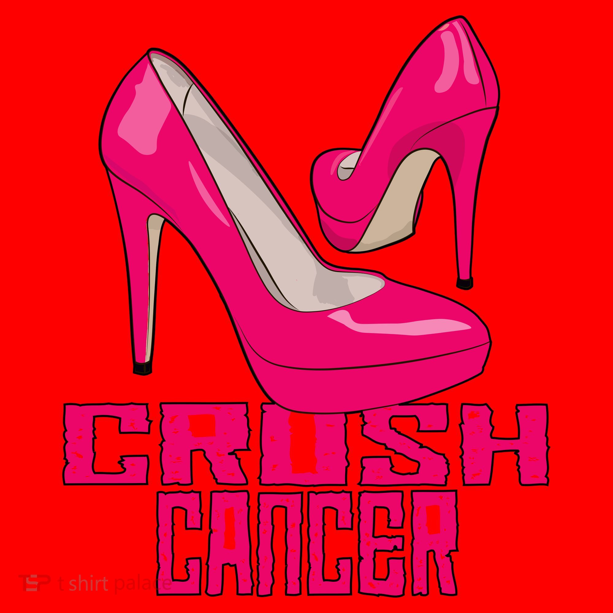 Crush Cancer With Pink Heels Santa Hat