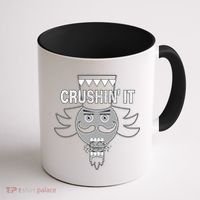Crushin' It Funny Nutcrackers Christmas Coffee Mug thumb 1