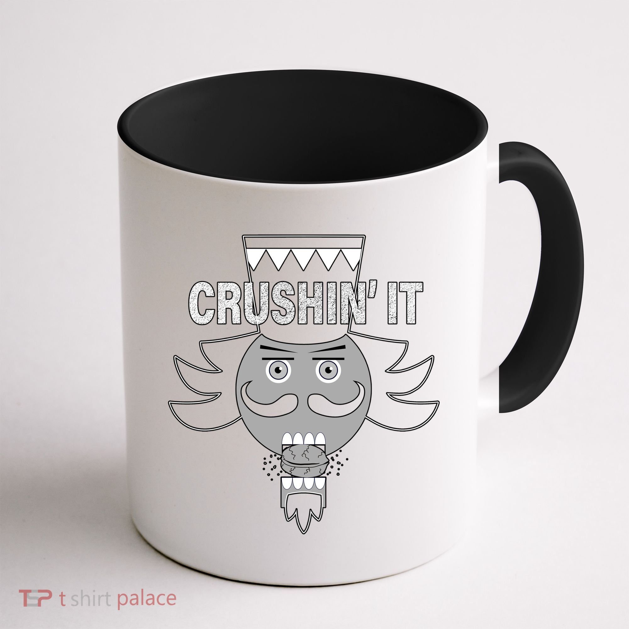 Crushin' It Funny Nutcrackers Christmas Coffee Mug