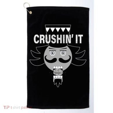 Crushin' It Funny Nutcrackers Christmas Golf Towel