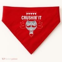 Crushin' It Funny Nutcrackers Christmas USA-Made Doggie Bandana thumb 0