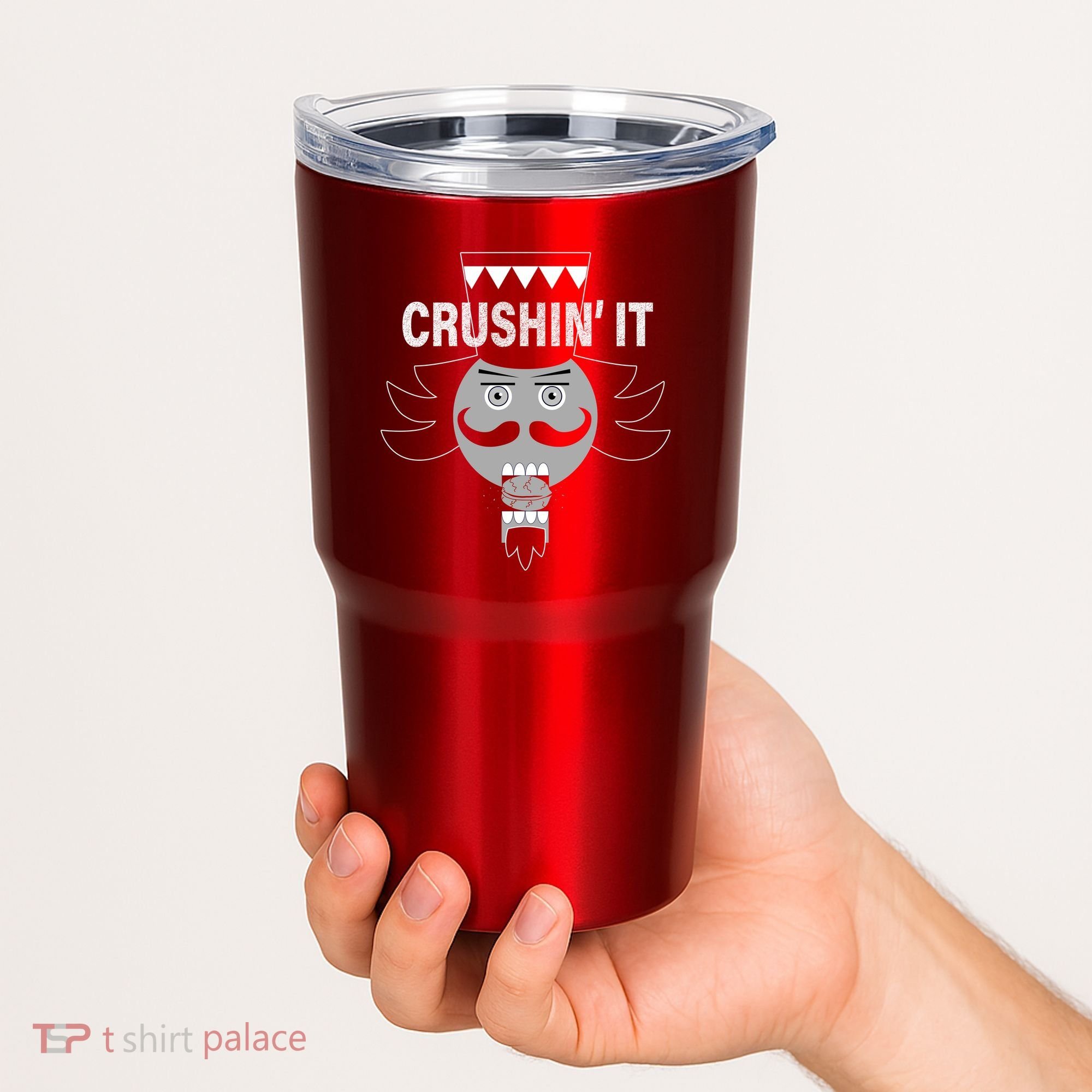 Crushin' It Funny Nutcrackers Christmas Tumbler