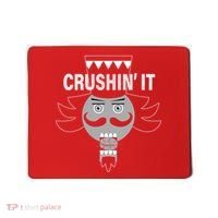 Crushin' It Funny Nutcrackers Christmas Mousepad thumb 0