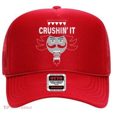Crushin' It Funny Nutcrackers Christmas Hat