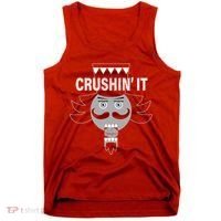 Crushin' It Funny Nutcrackers Christmas Tank Top thumb 0