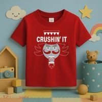 Crushin' It Funny Nutcrackers Christmas Toddler T-Shirt thumb 3