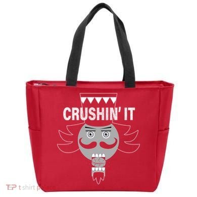 Crushin' It Funny Nutcrackers Christmas Tote Bag