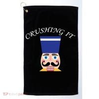Crushing It! Nutcracker Christmas Golf Towel thumb 0
