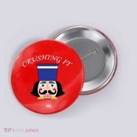 Crushing It! Nutcracker Christmas Button thumb 0