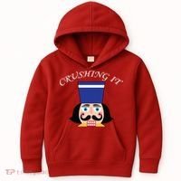 Crushing It! Nutcracker Christmas Kids Hoodie thumb 0