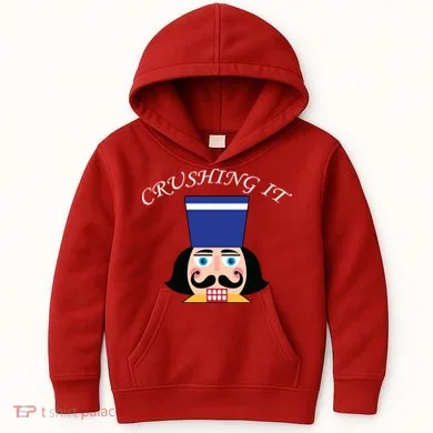 Crushing It! Nutcracker Christmas Kids Hoodie
