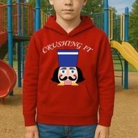 Crushing It! Nutcracker Christmas Kids Hoodie thumb 2
