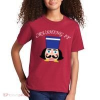 Crushing It! Nutcracker Christmas Kids T-Shirt thumb 2