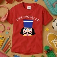 Crushing It! Nutcracker Christmas Kids T-Shirt thumb 3