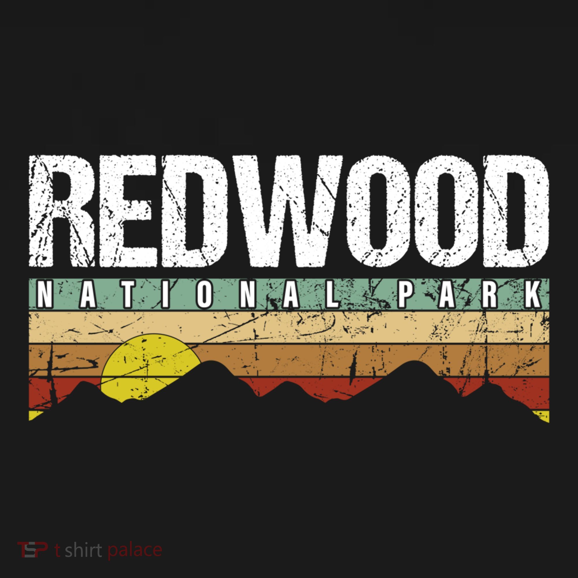 California Retro Vintage Redwood National Park T-Shirt