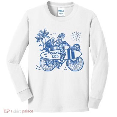 Costa Rica Vintage Kids Long Sleeve Shirt