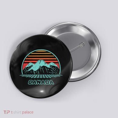 Canada Retro Vintage 80s Style Button