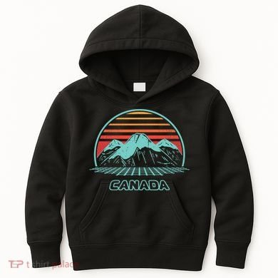 Canada Retro Vintage 80s Style Kids Hoodie