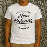 Classic Retro Vintage New Orleans Louisiana Casual Big Easy T-Shirt thumb 3