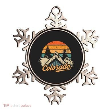 Colorado Retro Vintage Mountains Nature Hiking Camping Ornament