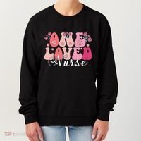 Cute Retro Valentine One Loved Nurse Women's Sweatshirt thumb 0