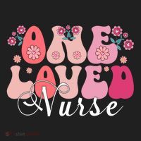 Cute Retro Valentine One Loved Nurse Women's Sweatshirt thumb 2