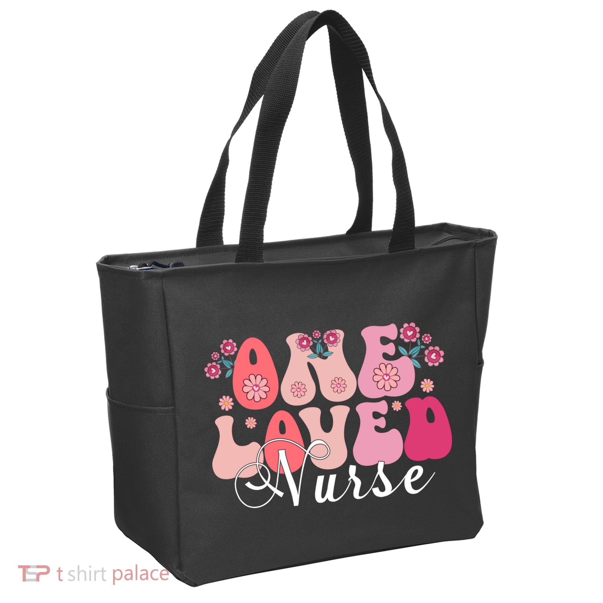 Cute Retro Valentine One Loved Nurse Tote Bag