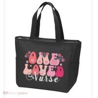 Cute Retro Valentine One Loved Nurse Tote Bag thumb 3