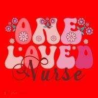Cute Retro Valentine One Loved Nurse Santa Hat thumb 1