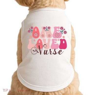 Cute Retro Valentine One Loved Nurse Doggie Tank