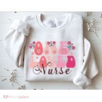 Cute Retro Valentine One Loved Nurse Sweatshirt thumb 2
