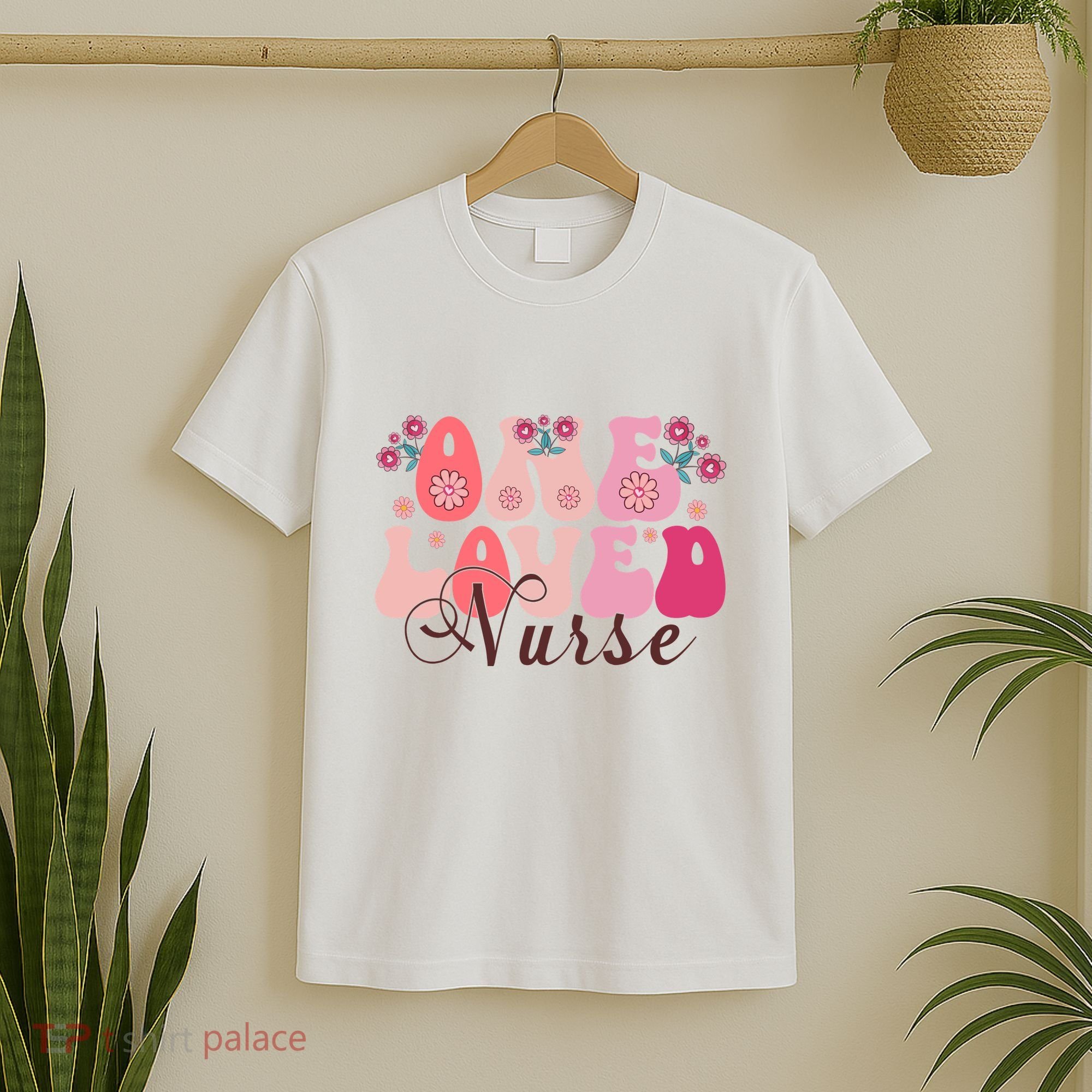 Cute Retro Valentine One Loved Nurse T-Shirt