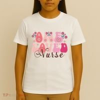 Cute Retro Valentine One Loved Nurse T-Shirt thumb 4
