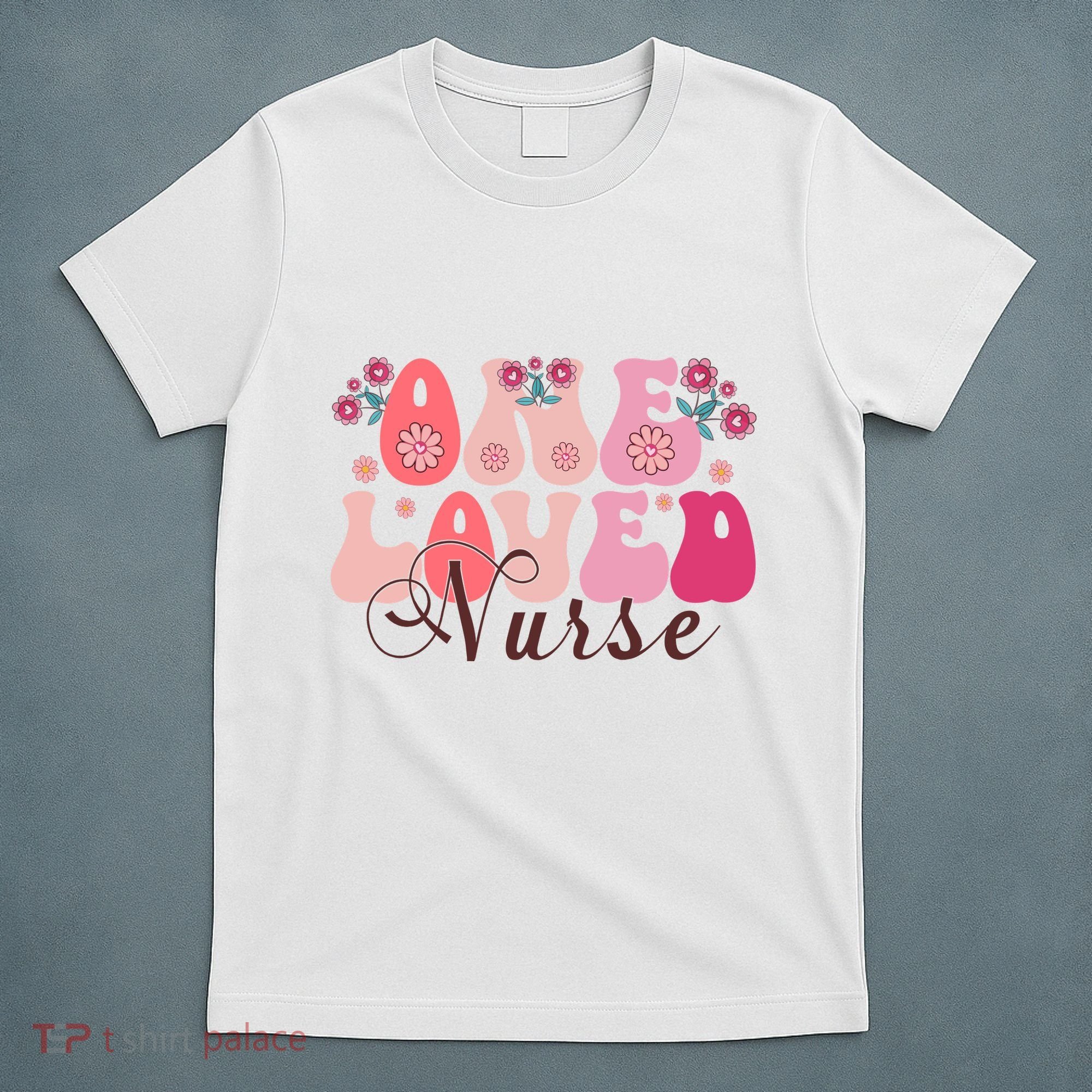 Cute Retro Valentine One Loved Nurse T-Shirt