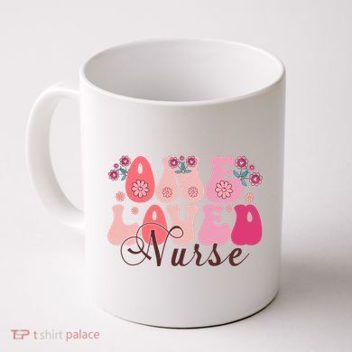 Cute Retro Valentine One Loved Nurse Coffee Mug