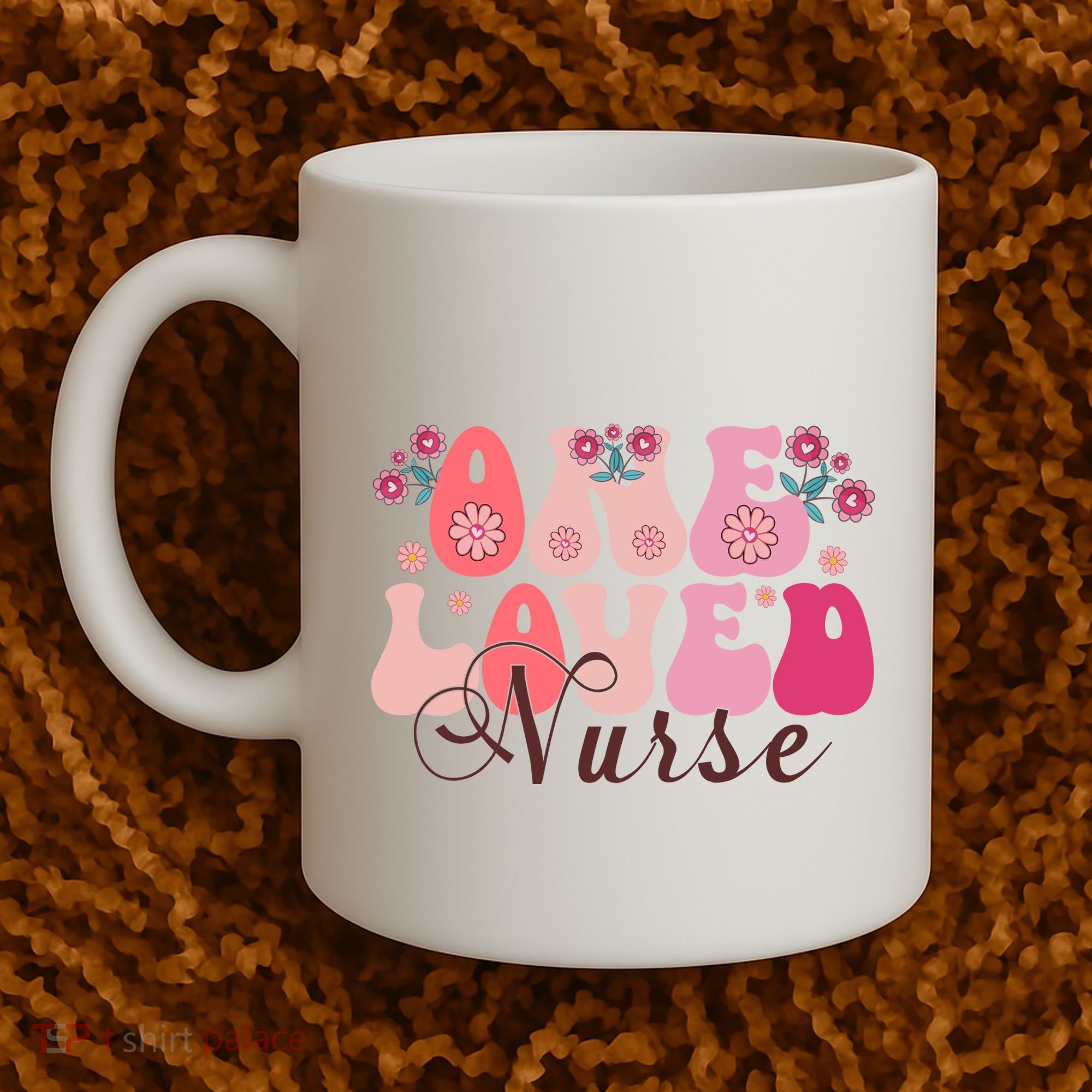 Cute Retro Valentine One Loved Nurse Coffee Mug