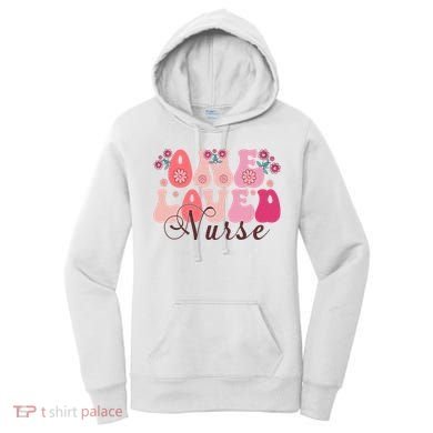 Cute Retro Valentine One Loved Nurse Women's Hoodie