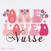 Cute Retro Valentine One Loved Nurse Mousepad thumb 1
