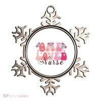 Cute Retro Valentine One Loved Nurse Ornament thumb 0