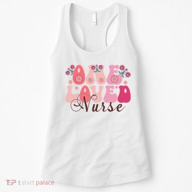 Cute Retro Valentine One Loved Nurse Women's Tank Top