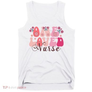 Cute Retro Valentine One Loved Nurse Tank Top