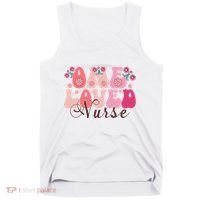 Cute Retro Valentine One Loved Nurse Tank Top thumb 0