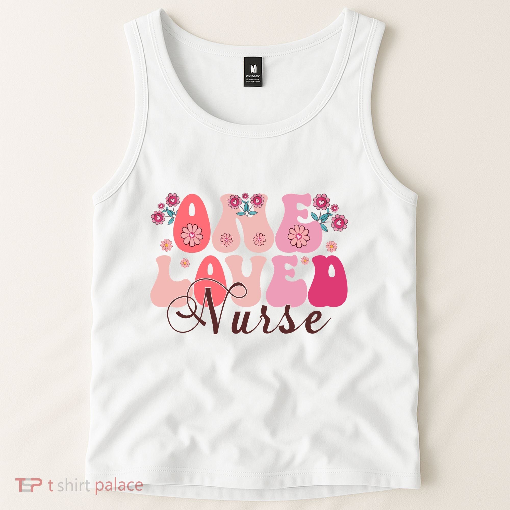 Cute Retro Valentine One Loved Nurse Tank Top
