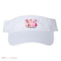 Cute Retro Valentine One Loved Nurse Visor thumb 0