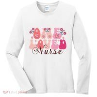 Cute Retro Valentine One Loved Nurse Women's Long Sleeve Shirt thumb 0